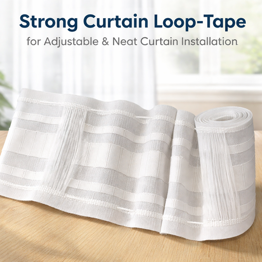 Strong Curtain Loop-Tape for Adjustable & Neat Curtain Installation