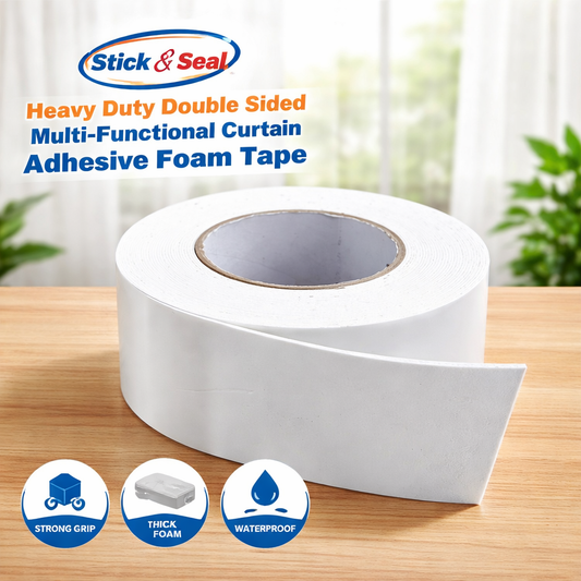 Stick & Seal Heavy Duty Double Sided Multi-Functional Curtain Adhesive Form Tape