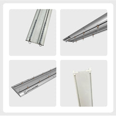 Stick & Screw Double Curtain Rail Tracks for Ceiling & Wall Mounting