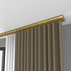 Stick & Screw Double Curtain Rail Tracks for Ceiling & Wall Mounting