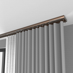 Stick & Screw Double Curtain Rail Tracks for Ceiling & Wall Mounting