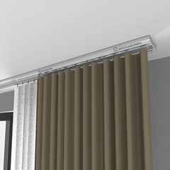 Stick & Screw Double Curtain Rail Tracks for Ceiling & Wall Mounting