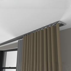 Stick & Screw Double Curtain Rail Tracks for Ceiling & Wall Mounting