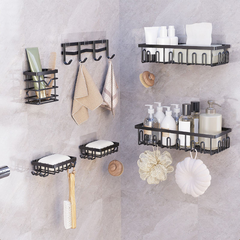 StickandSealit Adhesive Shower Caddy Set – Rustproof Wall-Mounted Bathroom Organizer with Storage Shelves & Hooks, No-Drill Shower Storage Rack